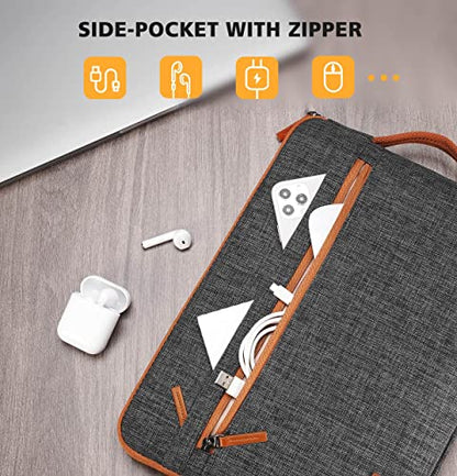 kizuna 12.5-13.3 Inch Laptop Sleeve Case Computer Bag for 13.6" New MacBook Air M2 2022/iPad Pro M2 12.9"/MacBook Pro 14 M1 Max 2022/13.3" MacBook Air/14.2" MateBook X Pro/Lenovo/Dell,Brown - color: Brown, size: 12.5-13.3 Inch / MacBook Pro 14 M1 Max