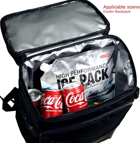 Reusable Ice Packs for Coolers Long Lasting Gel Freezer Packs for Lunch Bags Cooler Backpack Lunch Box, Keeps Food Cold Fresh (9.8"x9.8"x3P) - size: Medium-3pk