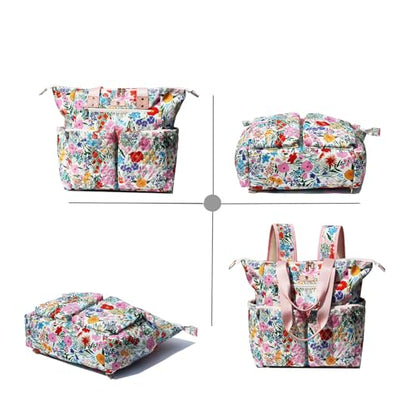 ESVAN Diaper Tote Bag Totepack Backpack 2 in 1 for Women Multifunctional Large Capacity with Insulated Pockets Travel | Multifunctional - color: A