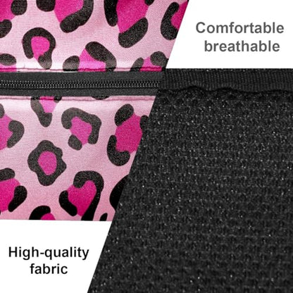 Pickleball Bag for Women & Men – Lightweight Sports Backpack with Paddle Compartments, Dual Carry Modes, Detachable Zippered Strap, Brown Leopard, Great Gift Option for Players - color: Pink Leopard