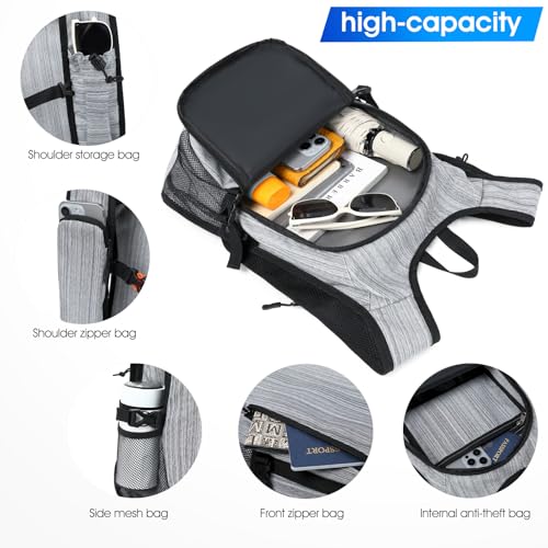 Small Hiking Daypack,15L Waterproof Hiking Backpack Packable Lightweight Travel Day Pack for Women Men (Oxford Grey) - color: Oxford Grey
