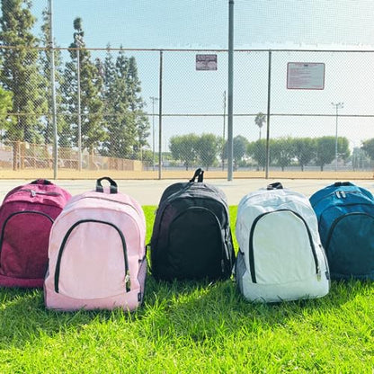 NGIL Canvas School Backpack (Glitter-Silver) - color: Glitter-silver