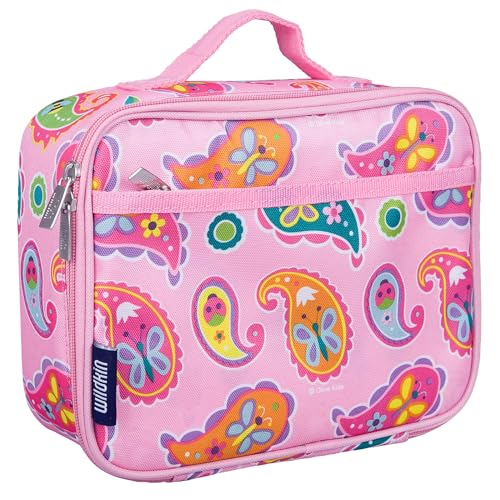 Wildkin Kids Insulated Lunch Box, Keeps Food Hot or Cold, BPA-Free with Mesh Pockets & Easy-Clean Lining – Ideal for School, Travel & Daycare – Paisley - color: Paisley, size: 9.75 x 7 x 3.25 inches