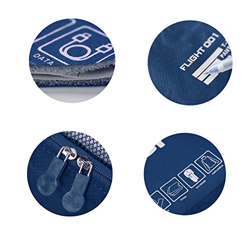 Packing Cubes Set Travel Luggage Organizers Suitcase Lightweight Accessories Navy Blue - color: Navy Blue
