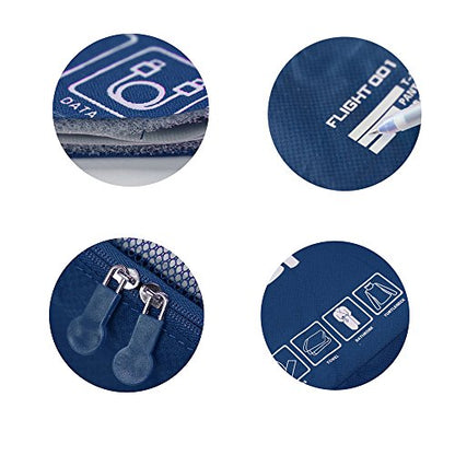 Packing Cubes Set Travel Luggage Organizers Suitcase Lightweight Accessories Navy Blue - color: Navy Blue
