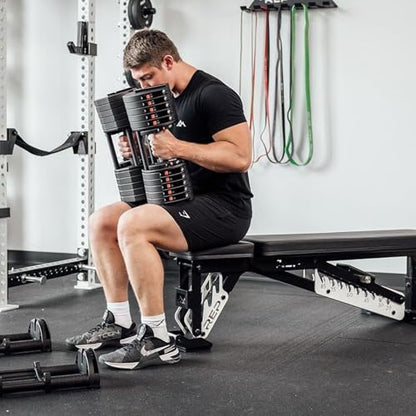 Rep Fitness Quickdraw Adjustable Dumbbells, Multiple weight ranges available including: 5-30, 5-40,5-50 and 5-60 lbs - style: 5-40 lbs
