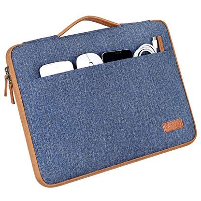 DOMISO 14 inch Laptop Case Sleeve Protective Cover Compatible with 15 inch MacBook Air M4 M3 M2,MacBook Pro,14-15 inch HP Dell ASUS Lenovo Chromebook,Waterproof Computer Cases Bag with Handle,Blue - color: Blue, size: 14" Laptop/15" for mac book