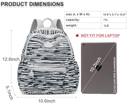 Pealwel Mini Backpack Purse for Women,Small Nylon backpacks for Ladies Backpacks Women Anti Theft Travel Bag (Strip) - color: Strip