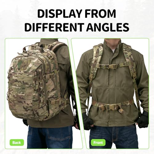EXCELLENT ELITE SPANKER 40L Tactical Military Backpack for Men and Women Large Rucksack Assault Pack Bag for Outdoor Camping, Hiking(Multicam) - color: Multicam