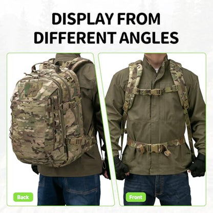 EXCELLENT ELITE SPANKER 40L Tactical Military Backpack for Men and Women Large Rucksack Assault Pack Bag for Outdoor Camping, Hiking(Multicam) - color: Multicam