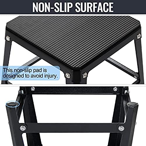 Plyometric Platform Boxes Fitness Steel Plyo Box Exercise Jump Box Step Up Plyometrics Box Jumping Agility Box For Exercise Fit Training Conditioning - color: 12'' Black