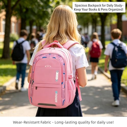 Minimalist Modern Spacious Backpack with Durable Multi-Pocket Design, Stylish Anti-Theft Ultra-Light Daypack (pink) - color: Pink