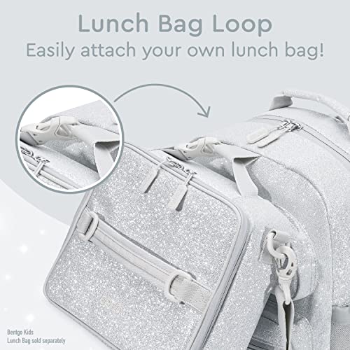 Bentgo Kids Print Durable & Water-Resistant Backpack - color: Glitter Edition - Silver, size: Kids Medium