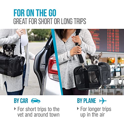 Sherpa 2-in-1 Backpack Travel Pet Carrier, Airline Approved & Guaranteed On Board - Gray, Medium - size: 17.0"L x 10.5"W x 11.0"H, style: Duffel Pet Backpack