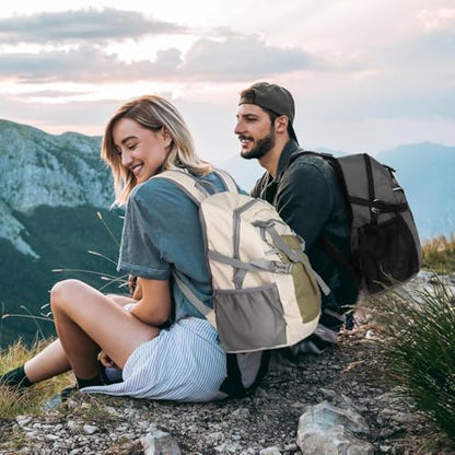 Hiking Backpack for Women Men 20l with Removable Phone Pocket Lightweight Small Travel Backpack Hiking Daypack for Women Men - color: Beige