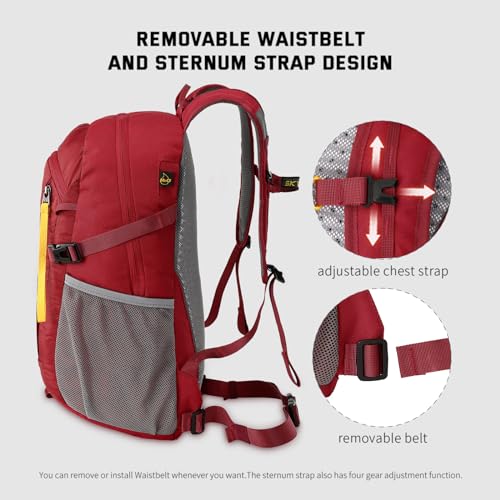 SKYSPER Small Hiking Backpack, 20L Lightweight Travel Backpacks Hiking Daypack for Women Men - color: Lantc20-red, size: 20l