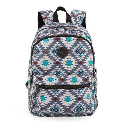 Montana West Backpack for Women Western Travel Backpack Purse Casual Daypack for Laptop College - color: Aztec Gray