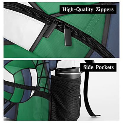 Personalized Custom Volleyball Green Black Backpack Lightweight Travel Hiking Causual Bag With Name - color: Design 2