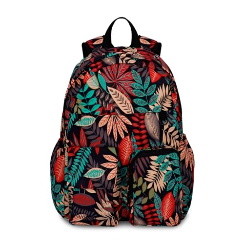 Women's Water-resistant Daypack Backpack, 15.6 Inch Laptop Compartment & Anti-Theft Pocket, Adjustable Padded Straps for Commuting, Travel, Work, College, Maple Red - color: Maple Red