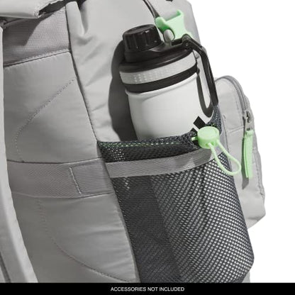 Saturday Sport Fashion Compact Small Size Backpack - color: Grey Two/Semi Green Spark