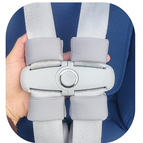 Universal Child Car Seat Chest Harness Clip Universal Safer Belt Clip Buckle Lock Stroller Chest Clip Adjustable Guard for Baby and Kids (Gray Chest Buckle Set) - color: Gray chest buckle set