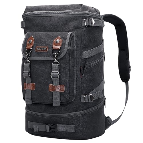WITZMAN Travel Backpack for Men Women Carry-on Airline Approved - color: Black