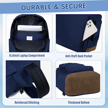Chase Chic School Backpack for Men Women,Water Resistant Bookbag/Schoolbag/Daypack for Teen Boys Girls High School,College,Work,Travel Blue - color: Blue