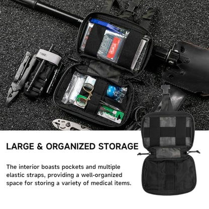 EXCELLENT ELITE SPANKER Tactical Molle Rip Away Ifak Pouch Utility First Aid Pouch Medical EMT Bag - color: Multicam Black