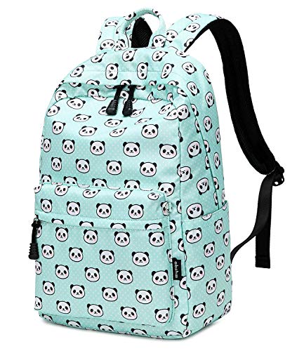 abshoo Lightweight Cute Panda Backpacks for Girls School Backpacks With Lunch Bag (3pc Panda Teal) - color: 3pc Panda Teal