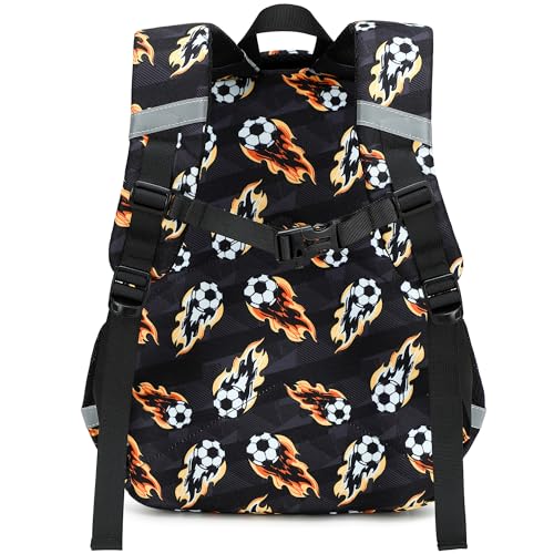 abshoo Cute Soccer School Backpack For Boys Elementary Kindergarten Kids School Bag (Soccer Black) - color: Soccer Black