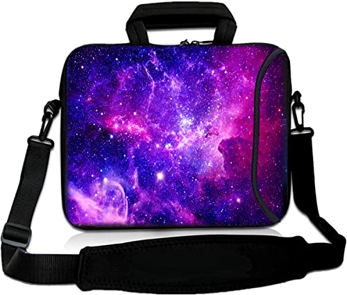 RICHEN 17 inch Laptop Shoulder Bag Carrying Case with Handle Fits 15.6/16/17/17.3/17.4 inch Laptop Notebook (16-17.3 inch, Purple Galaxy) - color: Purple Galaxy