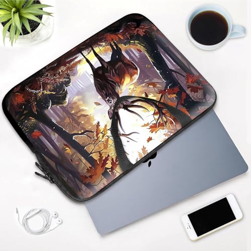 14 15 15.4 15.6 inch Laptop Handle Bag Computer Bag, Pouch Holder Notebook Sleeve Cover Soft Case Compatible for Dell,Lenovo,Toshiba HP, Asus Notebook-Beautiful Deer - color: Beautiful Deer