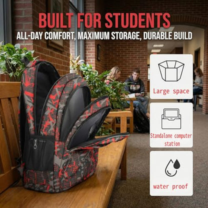 rickyh style School Backpack Travel Bag for Men & Women Lightweight College Back Pack with Laptop Compartmen - color: 07hbh
