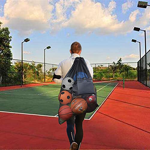 Extra Large Mesh Ball Bag,Drawstring Bags Sports Soccer Ball Bag Holding Basketball, Volleyball, Baseball, Swimming Gear