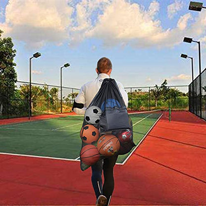 Extra Large Mesh Ball Bag,Drawstring Bags Sports Soccer Ball Bag Holding Basketball, Volleyball, Baseball, Swimming Gear