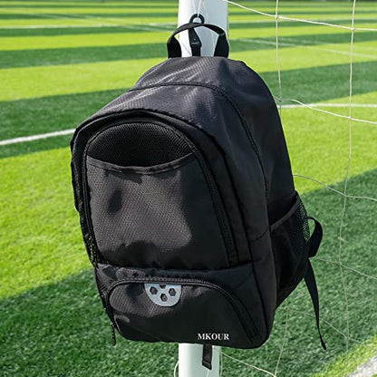 Mkour Soccer Backpack for Football Basketball Volleyball, with Ball Compartment and Holder - color: Royal Blue