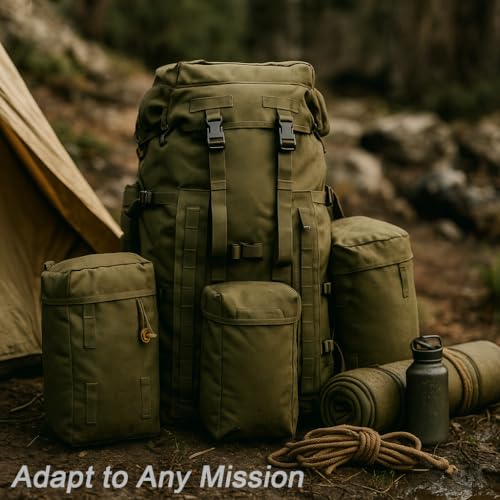 MT PLCE Tactical Backpack with Internal Frame, Military Rucksack for Outdoor, Hiking, Survival Olive Drab - color: Od