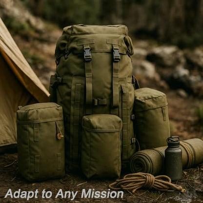 MT PLCE Tactical Backpack with Internal Frame, Military Rucksack for Outdoor, Hiking, Survival Olive Drab - color: Od