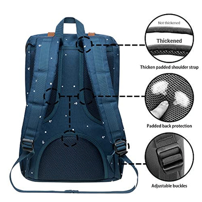 KAUKKO Laptop Outdoor Backpack Traveling Daypack Hiking Rucksack Large Capacity Bag Fits 15.6"(13-BLUE) - color: P13-blue