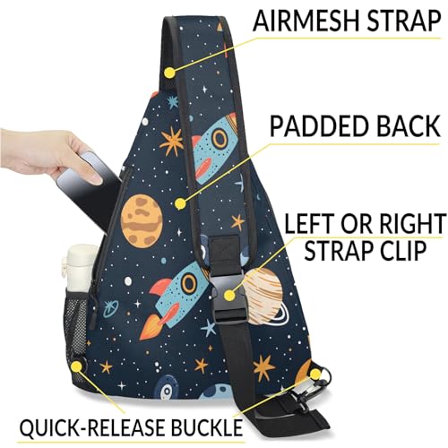 Pickleball Bag for Women Men Adjustable Crossbody Sling Backpack Hold Pickleball Paddle Water Bottle - color: Multicolor 11