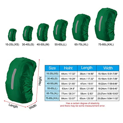 PATIKIL Waterproof Backpack Rain Cover, Non-Slip Backpack Cover with Vertical Reflective Strap Stay Dry for Hiking, Camping, Hunting - color: Dark Green, size: X-Small
