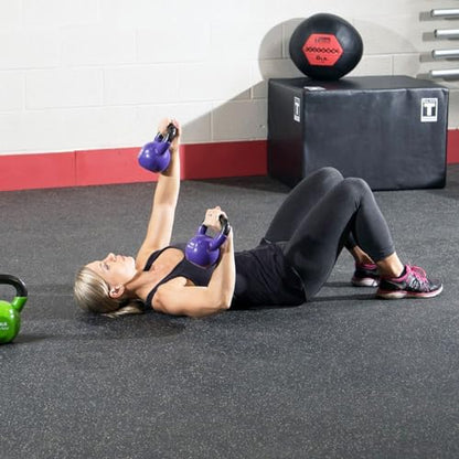Body-Solid Vinyl Coated Kettlebells with Kettle Grip Handles, Perfect Kettlebells for Weight Training and Core Workout Exercise Equipments - style: 8lbs.