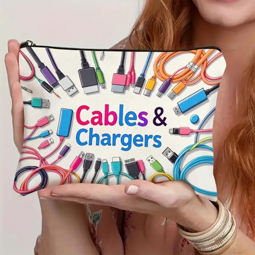Canvas Makeup Bag - Multifunctional Travel Pouch, Soft Zippered Cosmetic Organizer for Women, Ideal Gift for Birthday Graduation Christmas (White) (Style C) - style: Style C
