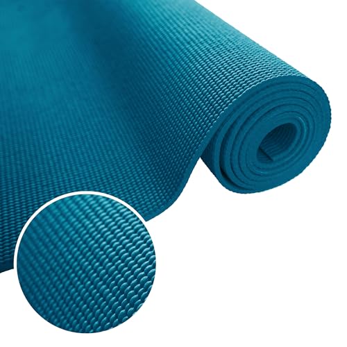 10-Pack Yoga Mat, 68" x 24" Non Slip Exercise Mat, 4mm Thick Gym Mat for Fitness and Stretching, Bulk Non Toxic Yoga Mats for Schools and Studios - color: Teal