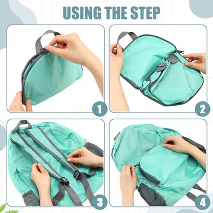 Jexine 10 Pcs Backpacks in Bulk 16.5 Inches Back Pack Basic Backpack for Adult Lightweight Outdoor Travel Book Bags (Mint Meadow) - color: Mint Meadow