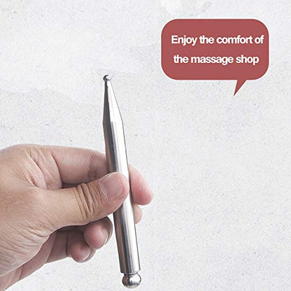 FeelFree Sport Stainless Steel Manual Acupuncture Pen-Deep Tissue Massage Tool- Reflexology Trigger Point Massage Tools for Relief Pain Full Body Relaxing Self-Massage Acupressure Bar - style: Modern