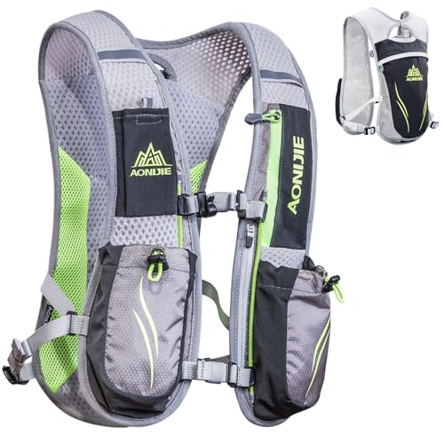 Azarxis Hydration Running Vest Backpack Pack 5L 5.5L for Women and Men Jogging Trail Race Marathon Cycling Hiking - color: #2 Gray (5.5L) - Only Backpack