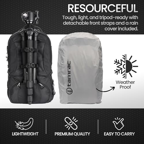 Tamrac Anvil 27 Camera Backpack for Photographers, DSLR Camera Bag with Laptop Compartment, Professional Photography Backpack, Camera Bag with Tripod Holder, Camera Carrying Case, Black - style: Anvil 27