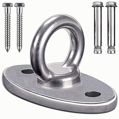 SELEWARE Ceiling Mount Cast Stainless Steel Swing Hanger Wall Anchor Hanging Yoga Swing Hammock Chair Suspension Straps Heavy Bag and More - color: Ceiling Mount (1 Pack)