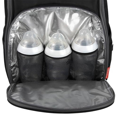 Fisher-Price Fastfinder 3 Piece Set Diaper Bag Backpack for Moms & Dads with Changing Pad and Wipes Pocket